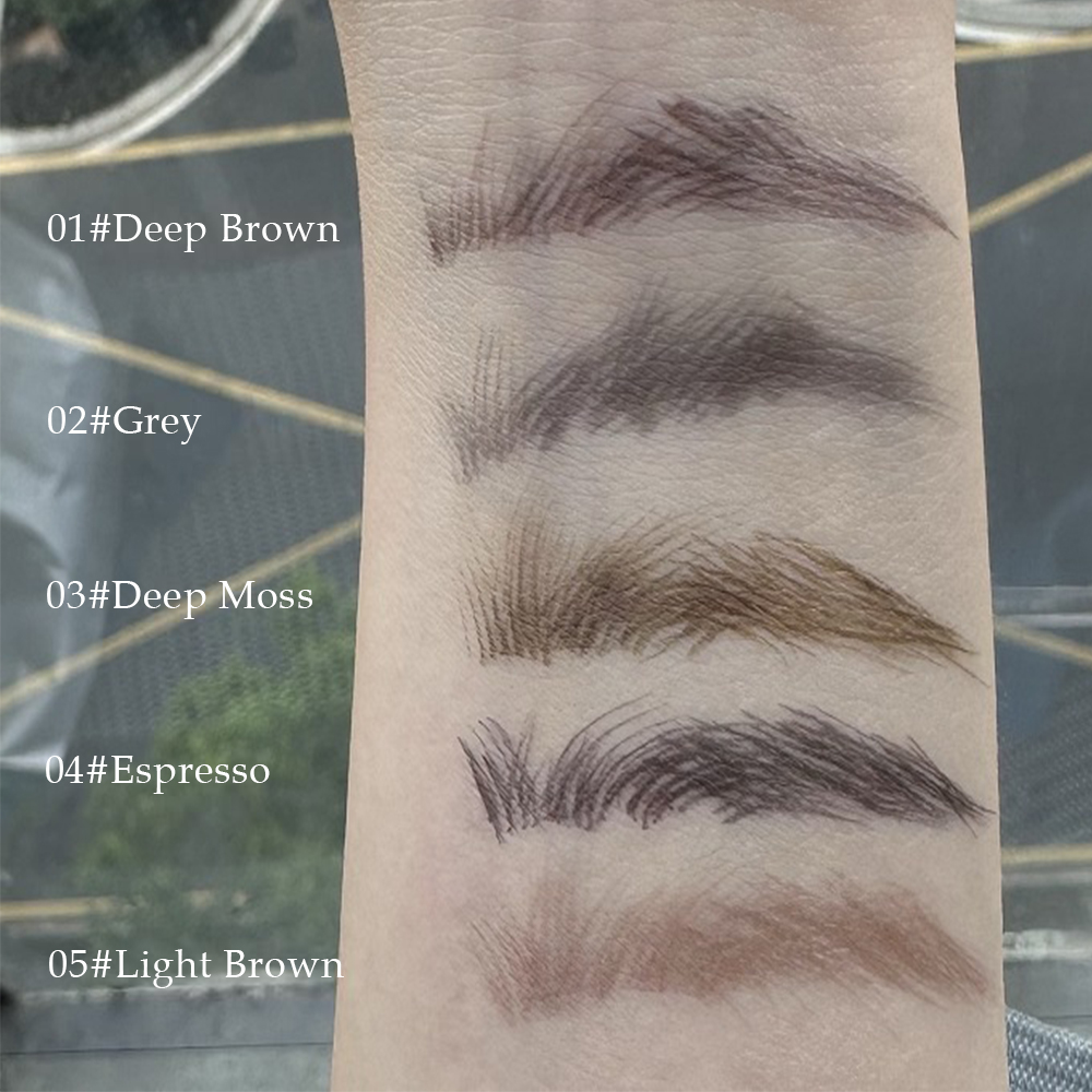 2-in-1 Waterproof Quick-Dry Formula for Natural Looking Brows and Custom Logo 4-Pronged Eyebrow Pen and Eyeliner