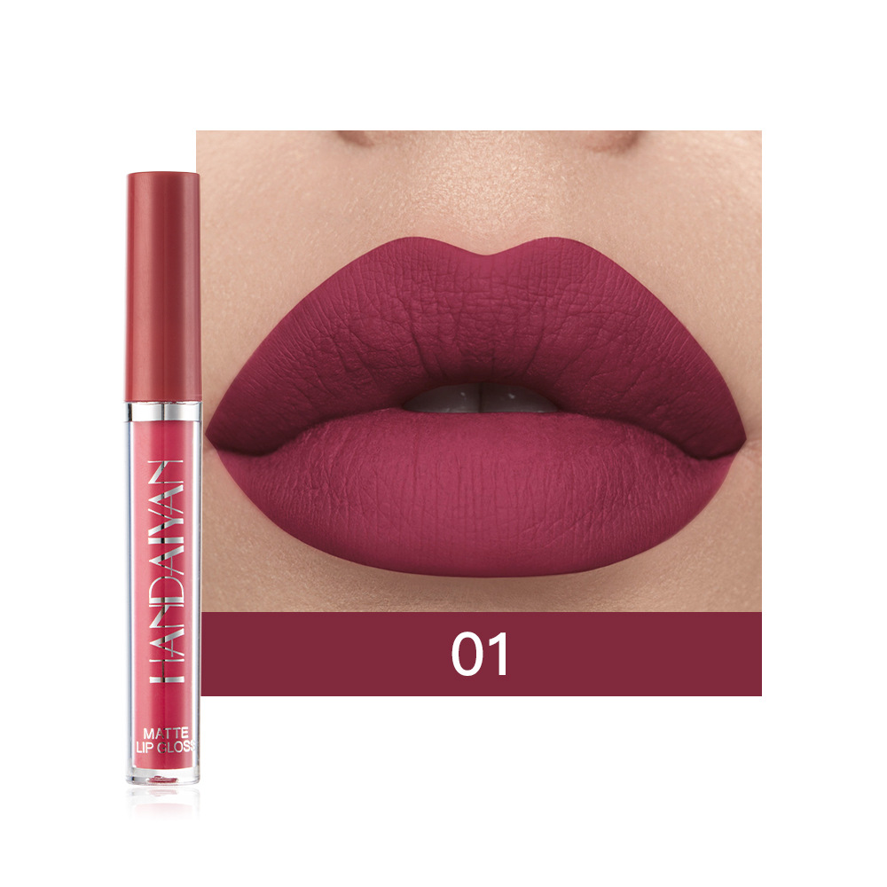 Private Label HANDAIYAN Luxury 6-Color Liquid Lipstick Set Waterproof Matte Lipgloss Gift Sets
