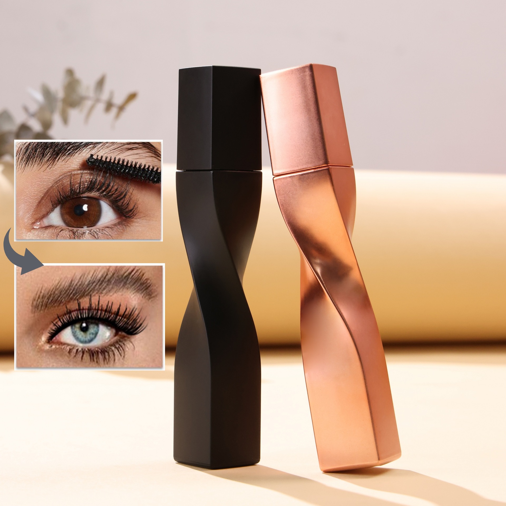 Cross-Border New Product Smudge-Proof 4D Silicone Brush Head, Volumizing, Curling Lengthening Mascara, Makeup Wholesale, No Logo