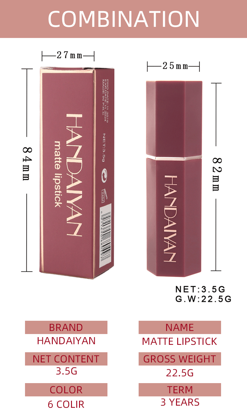 Handaiyan Velvet Matte Lipstick 2
