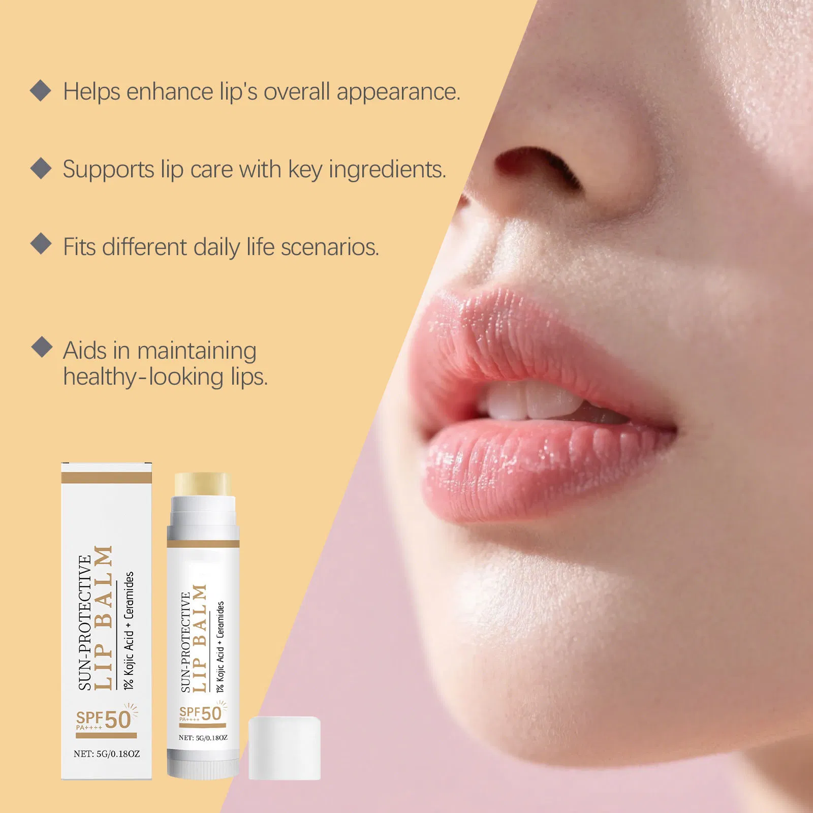 OEM Private Label Lip Balm Moisturizing Soothing Fruit Lip Balm Lemon Strawberry Lip Balm
