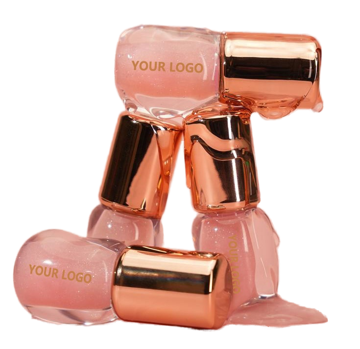 Private Logo Vegan Herbal Hybrid Peptide PH Liquid Lip Gloss Oil Soft Neutral Shimmer Cool-toned Bubblegum Long Lasting