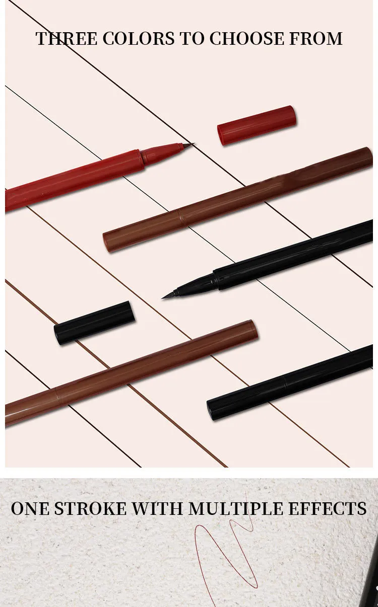Long-Wear Liquid Eyeliner for Quick Makeup Ladies with Waterproof Formula