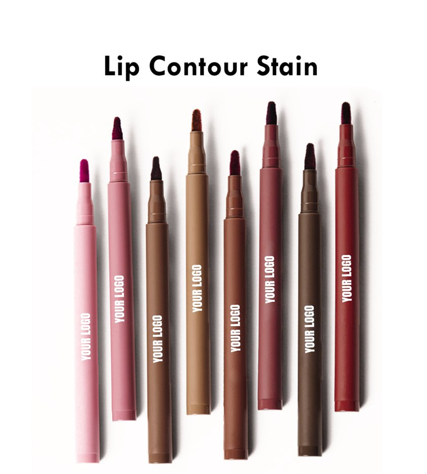Vegan Makeup Lipliner Waterproof Liquid Lip Liner Makeup Tinted Lip Pencil Private Label Cosmetics Vegan Lip Contour Stain