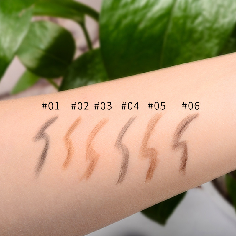 Custom Logo Retractable Microblading Eyebrow Pencil High Pigment Waterproof Pencil Private Label Brown Slim Eyebrow Pencil