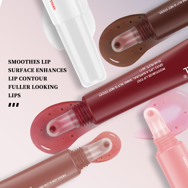 Gentle Moisturizing Plumping Lip Volumizing Hydrating Gloss Waterproof Vegan Lip Glaze Oil Infused Long-lasting Lip Gloss