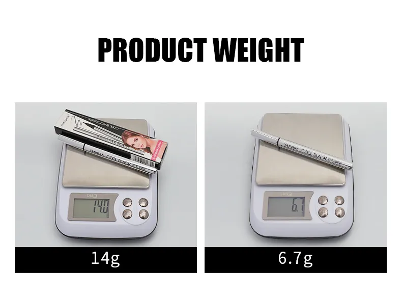 Black Smooth Silver Tube Eyeliner Quick-Drying Waterproof Sweat-Proof Very Fine Pen Eye Use