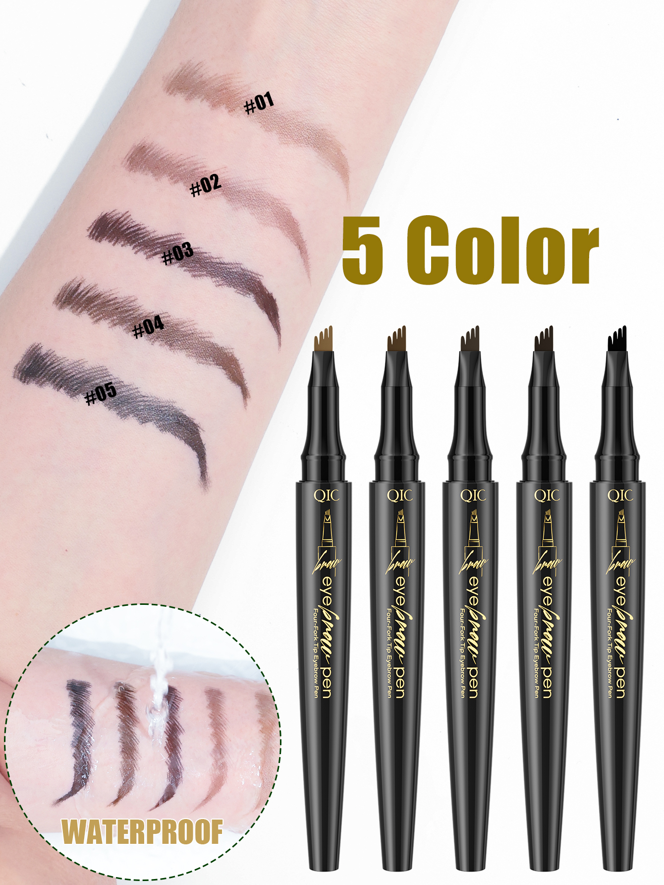 Professional Make up Eyebrow Pencil Waterproof 4 Claw Liquid Eyebrow Pencil Hair Strokes Eyebrow Pencil for Sale