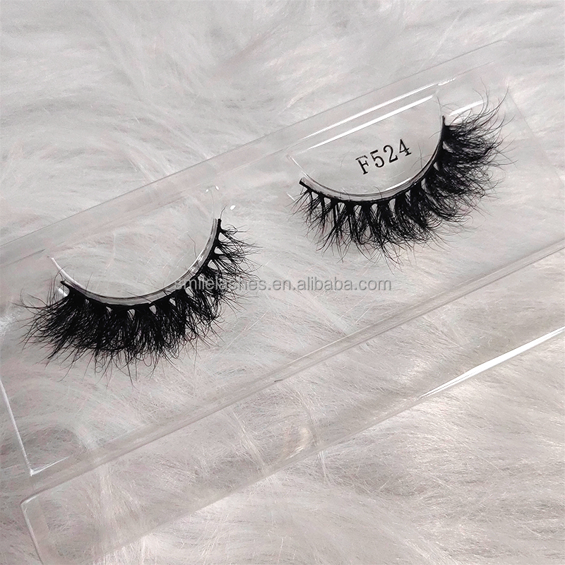 100% Real Mink Lashes 3D Luxurious False Eyelashes Hand-made Natural Long Cross Messy Lightweight False Lashes Wispy for Makeup