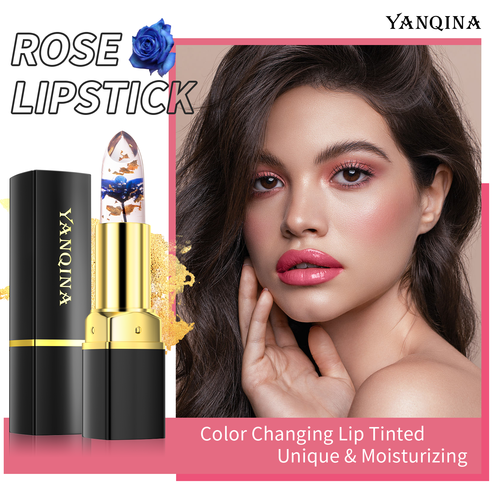 Dry Crystal Flower Jelly Lipstick Lipgloss Long Lasting Moisturizing Ph Clear Temperature Magic Color Changing Lip Gloss