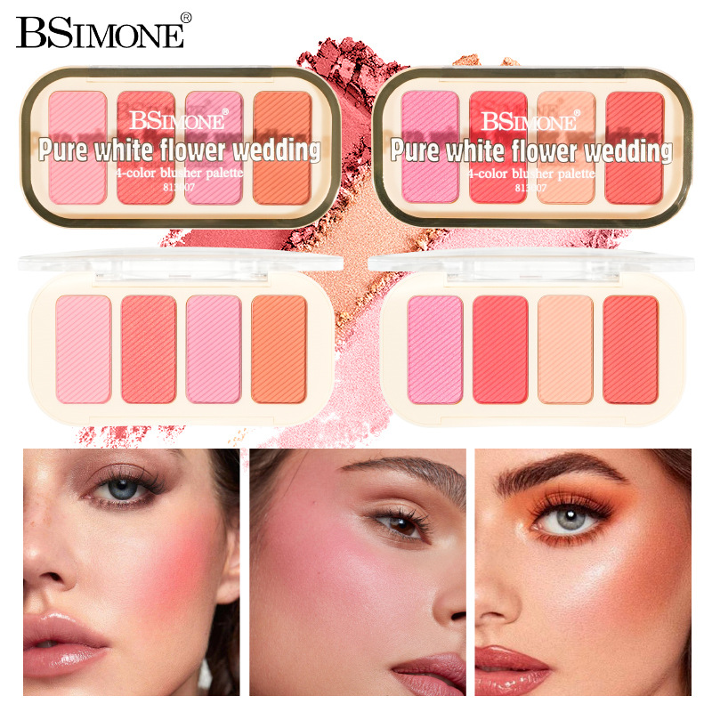 Four-Color Blush Eyeshadow Palette for three-dimensional brightening and toning color blush Eyeshadow palette