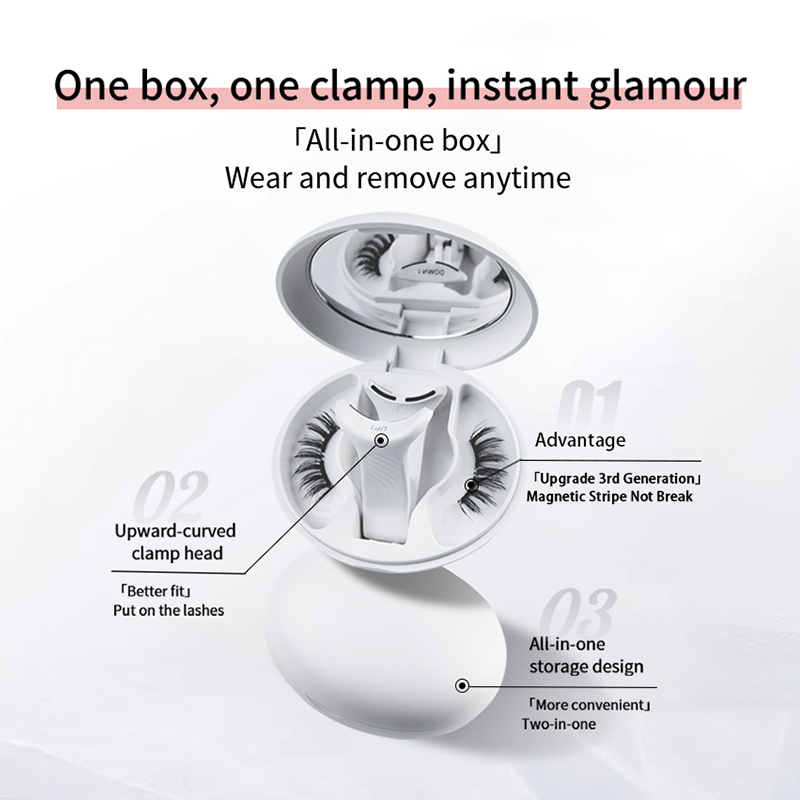 Reusable Soft Magnetic Eyelashes False Eyelash Pair Strong Magnetic Eyeliner Easy Apply Waterproof Lasting Women Daily Makeup 3D