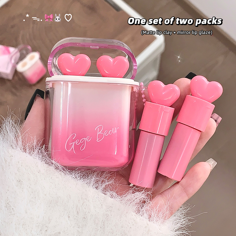 Gege Bear Wholesale Lip Gloss Bisexual Glossy Water Light Effect Matte Long-Lasting Mineral Portable Travel Makeup Lip Gloss