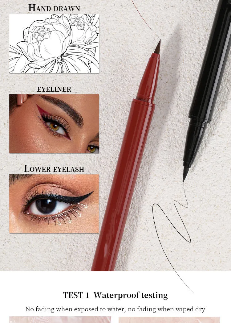 Long-Wear Liquid Eyeliner for Quick Makeup Ladies with Waterproof Formula
