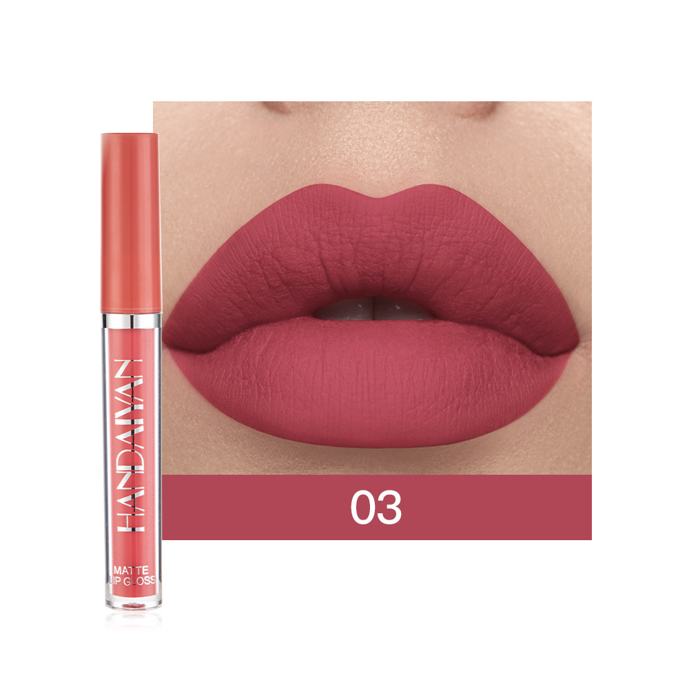 Private Label HANDAIYAN Luxury 6-Color Liquid Lipstick Set Waterproof Matte Lipgloss Gift Sets