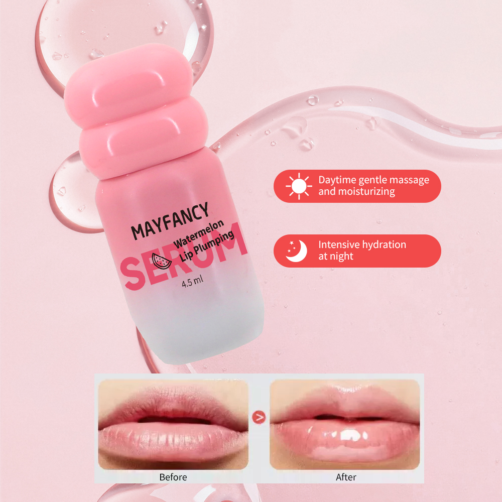 OEM ODM Watermelon Lip Plumper Gloss Moisturizing Elastic Plump Lip Care Oil 4.5ml