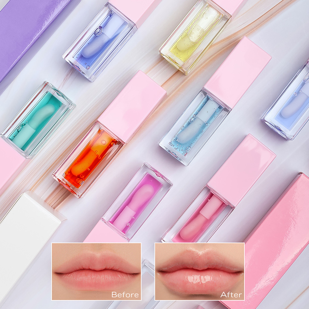 Wholesale Long Lasting Vegan Moisturizing Flavoring Lips Gloss Natural Nourish Hydrating Fruit Tinted Plumping Lip Oil
