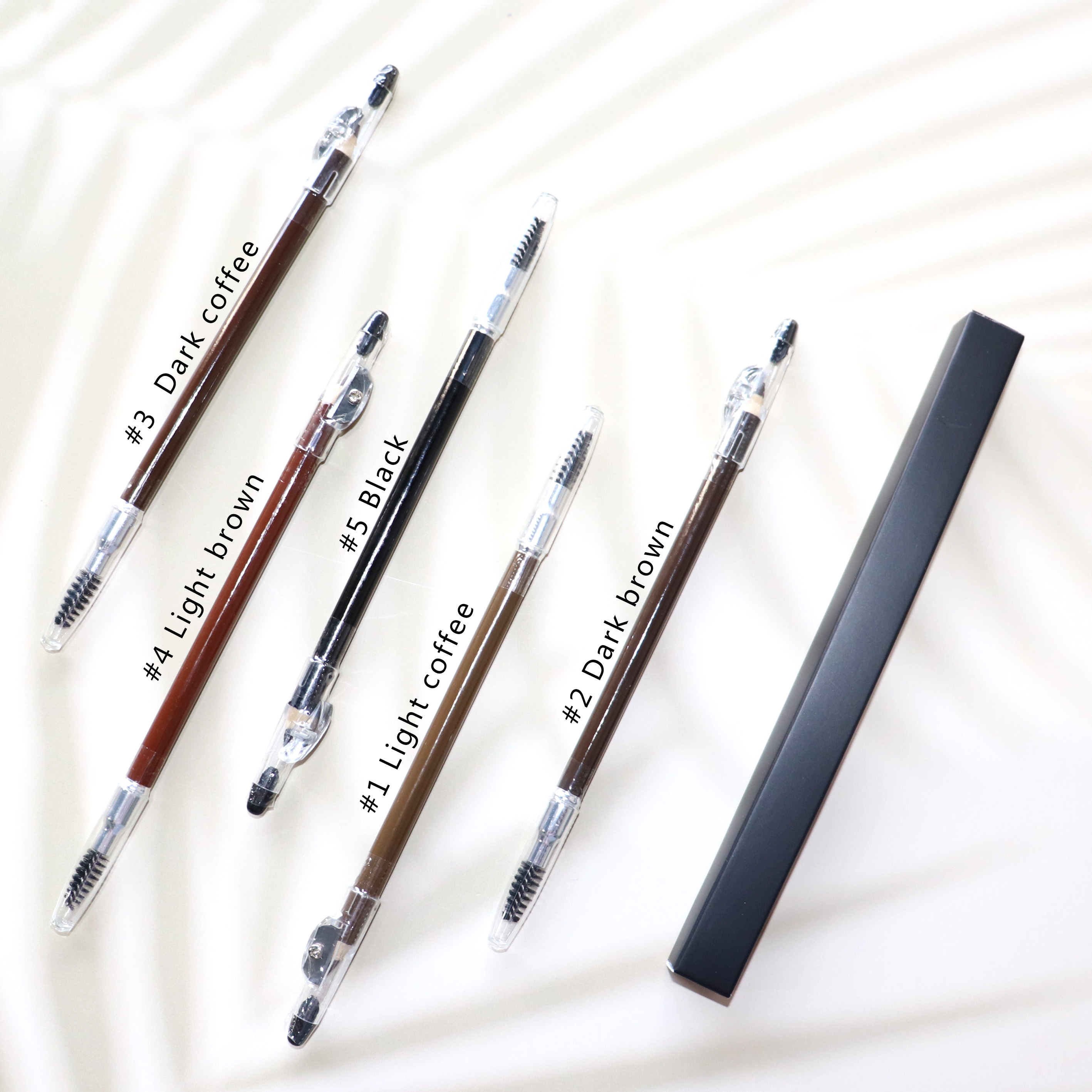 OEM Wholesale Double-Ended Eye Brow Pencil with Waterproof Long-Lasting Sharpener for Daily Makeup Use