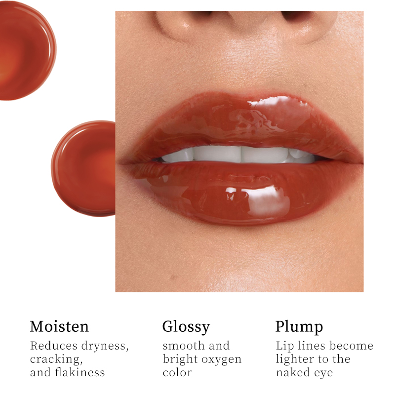 Gentle Moisturizing Plumping Lip Volumizing Hydrating Gloss Waterproof Vegan Lip Glaze Oil Infused Long-lasting Lip Gloss