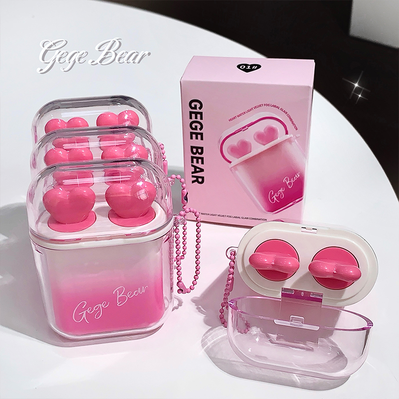 Gege Bear Wholesale Lip Gloss Bisexual Glossy Water Light Effect Matte Long-Lasting Mineral Portable Travel Makeup Lip Gloss