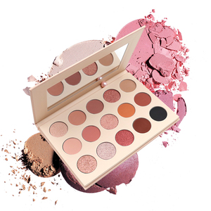 Custom 15-Color Pigmented Eyeshadow Palette Private Label Custom Eye Shadow