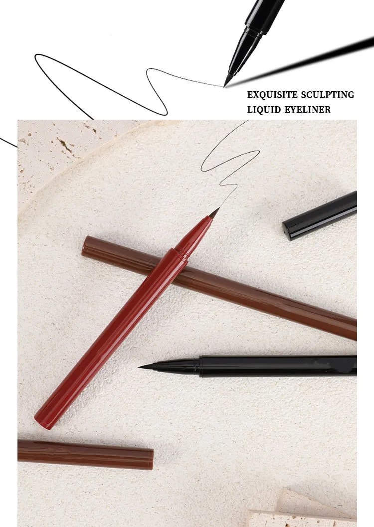 Long-Wear Liquid Eyeliner for Quick Makeup Ladies with Waterproof Formula