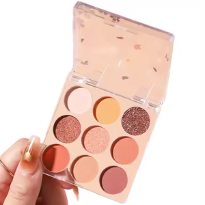 Wholesale Private Label Luxury 9 Color Eye Shadow Palette Makeup Light Skin Tone for Customizable Natural Eyeshadow Palette
