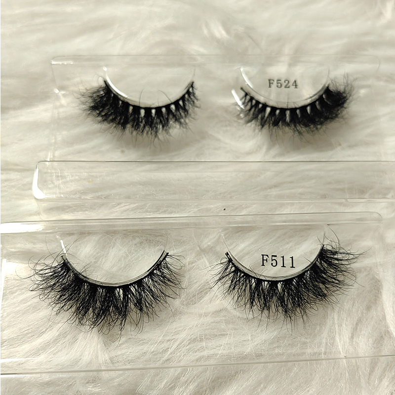 100% Real Mink Lashes 3D Luxurious False Eyelashes Hand-made Natural Long Cross Messy Lightweight False Lashes Wispy for Makeup