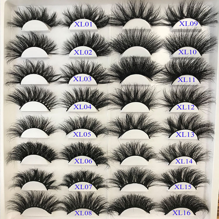 100% Real Mink Lashes 3D Luxurious False Eyelashes Hand-made Natural Long Cross Messy Lightweight False Lashes Wispy for Makeup Options