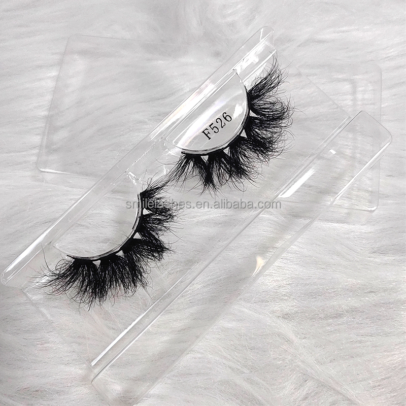 100% Real Mink Lashes 3D Luxurious False Eyelashes Hand-made Natural Long Cross Messy Lightweight False Lashes Wispy for Makeup