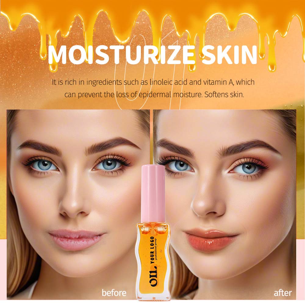 OEM ODM Customizable Herbal Lip Gloss Transparent Pearl Lip Glaze Honey Essence Moisturizer Fruit Honey Infused Mineral Liquid