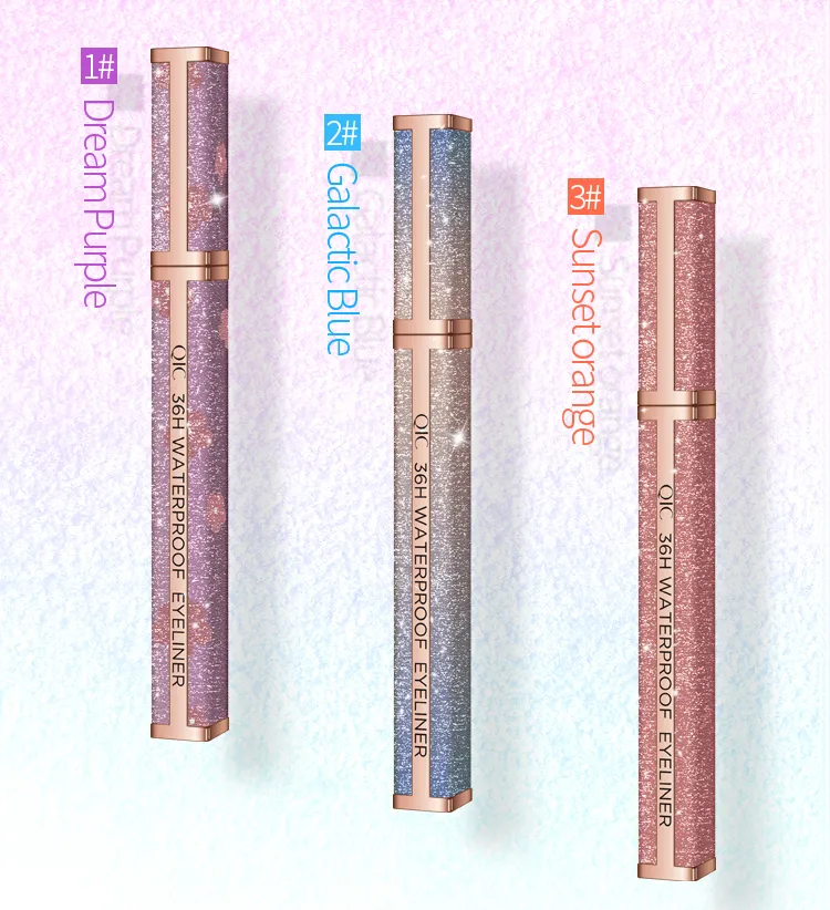 OEM Gold Diamond Color Star Shiny Eyeliner Waterproof Eyeliner for Makeup