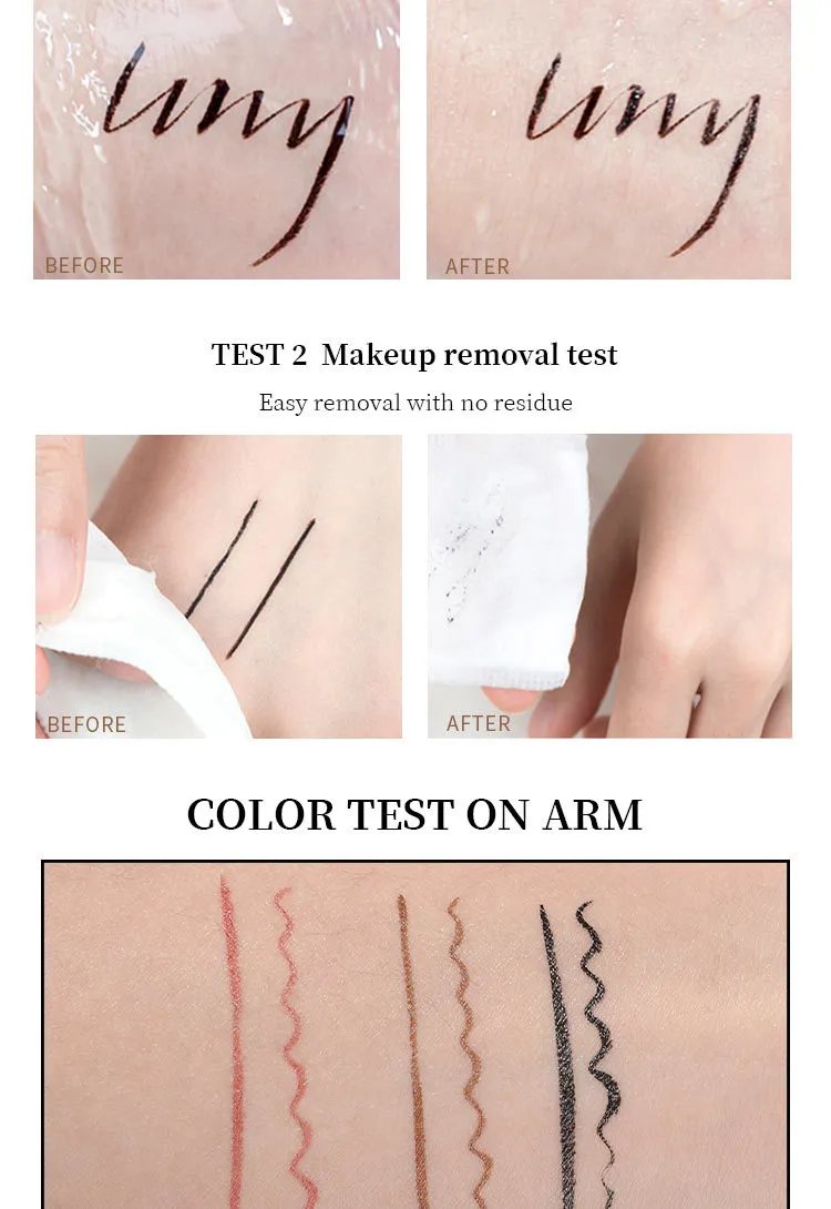 Long-Wear Liquid Eyeliner for Quick Makeup Ladies with Waterproof Formula
