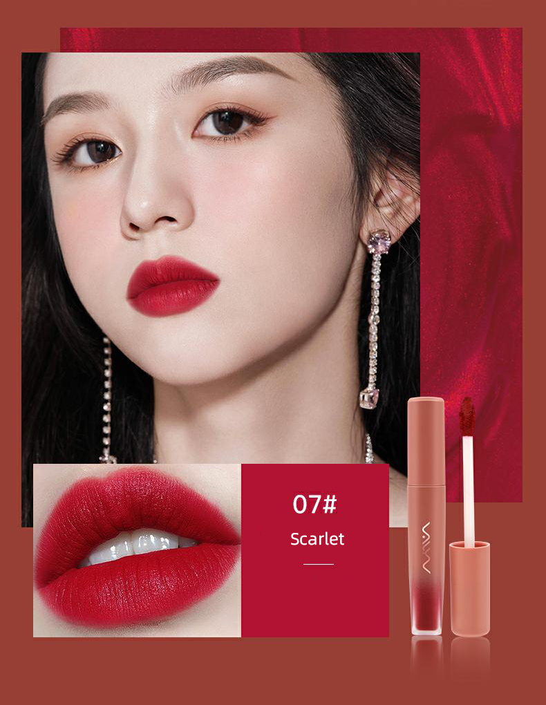Velvet Silk Mousse Gloss Herbal Mineral Long-Lasting Vegan Lip Gloss High Pigment Non-Fading Matte Liquid Natural Makeup
