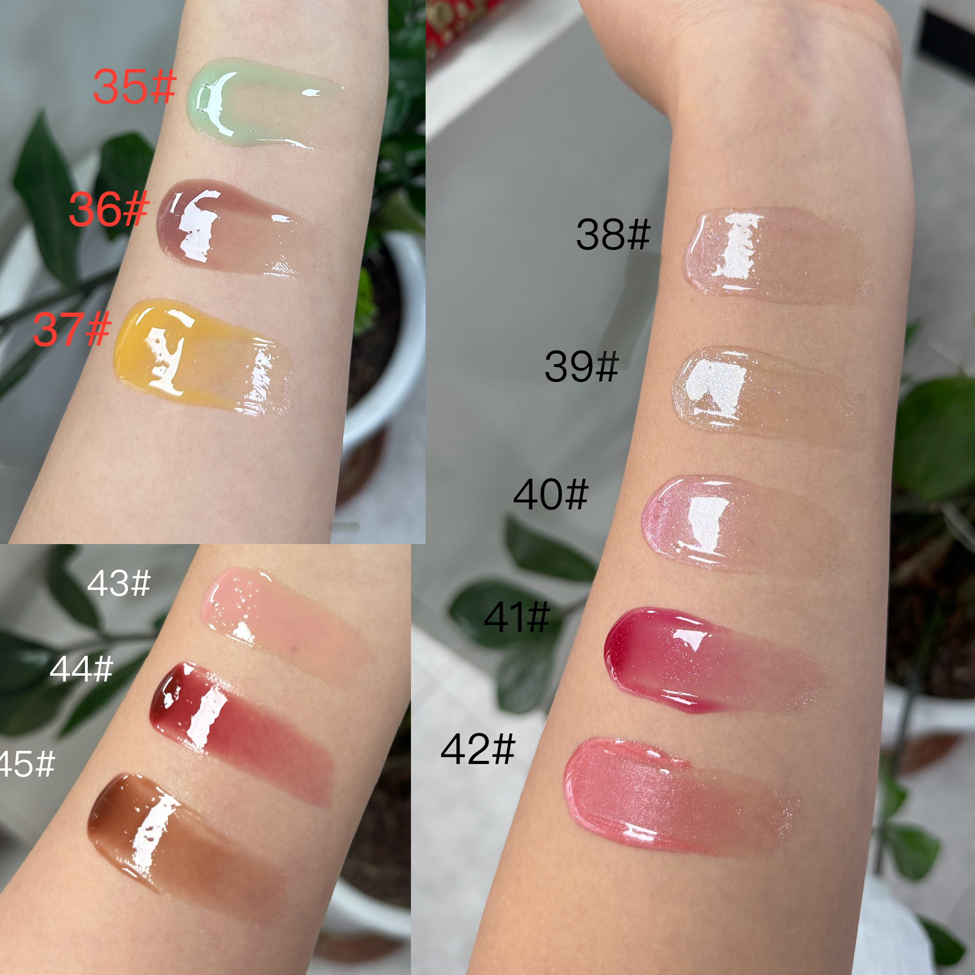 Clear Vegan Pink Plumped Lip Oil High Quality Glossy Lip Gloss Custom Private Label Flavouring Double Color Cute Wholesale Low