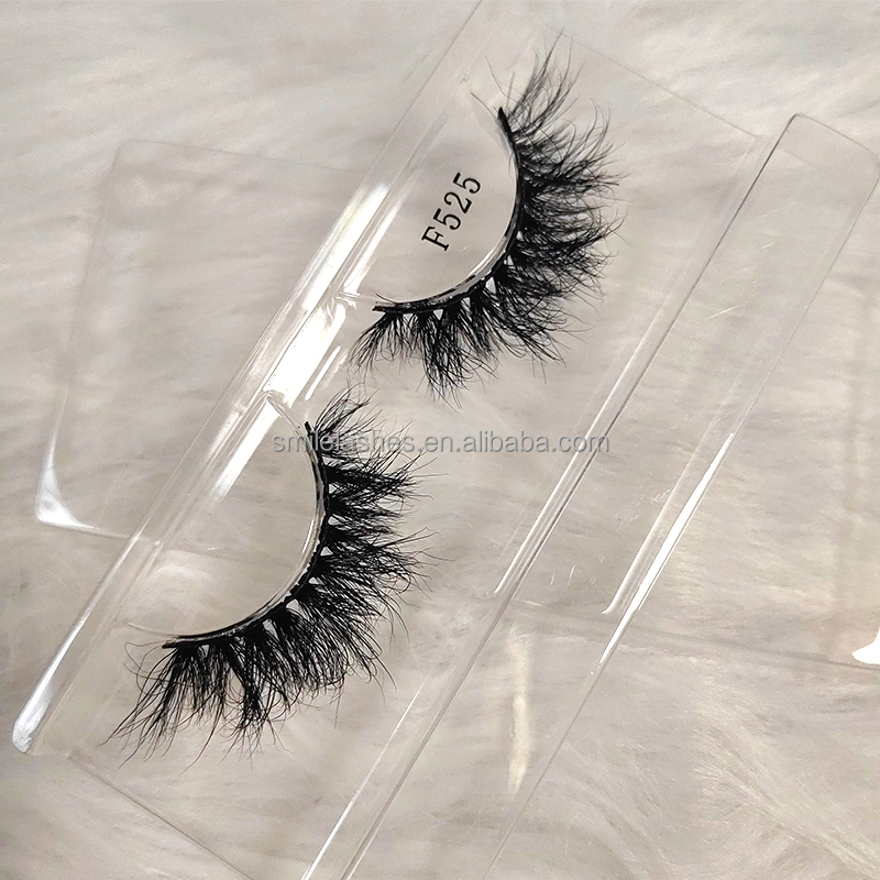 100% Real Mink Lashes 3D Luxurious False Eyelashes Hand-made Natural Long Cross Messy Lightweight False Lashes Wispy for Makeup