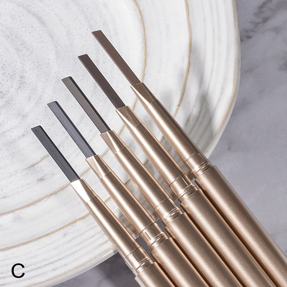 Vegan Double Headed Automatic Eyebrow Pencil Powder Private Label or Paper Box Accepted New Design Colorful Tube Customized