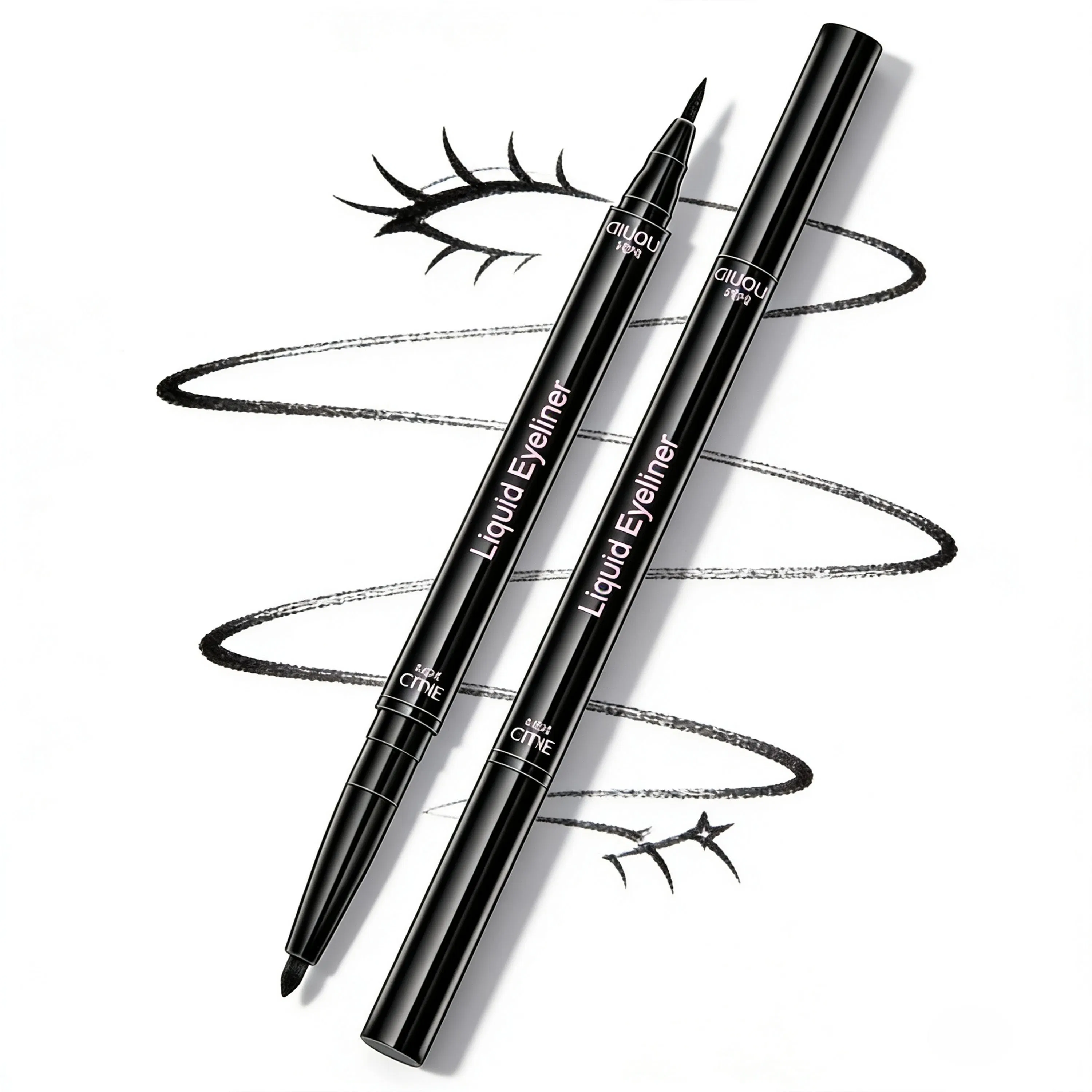 Duo Ended Eyeliner Twist Eyeliner with Liquid Eyeliner Waterbased Eyeliner