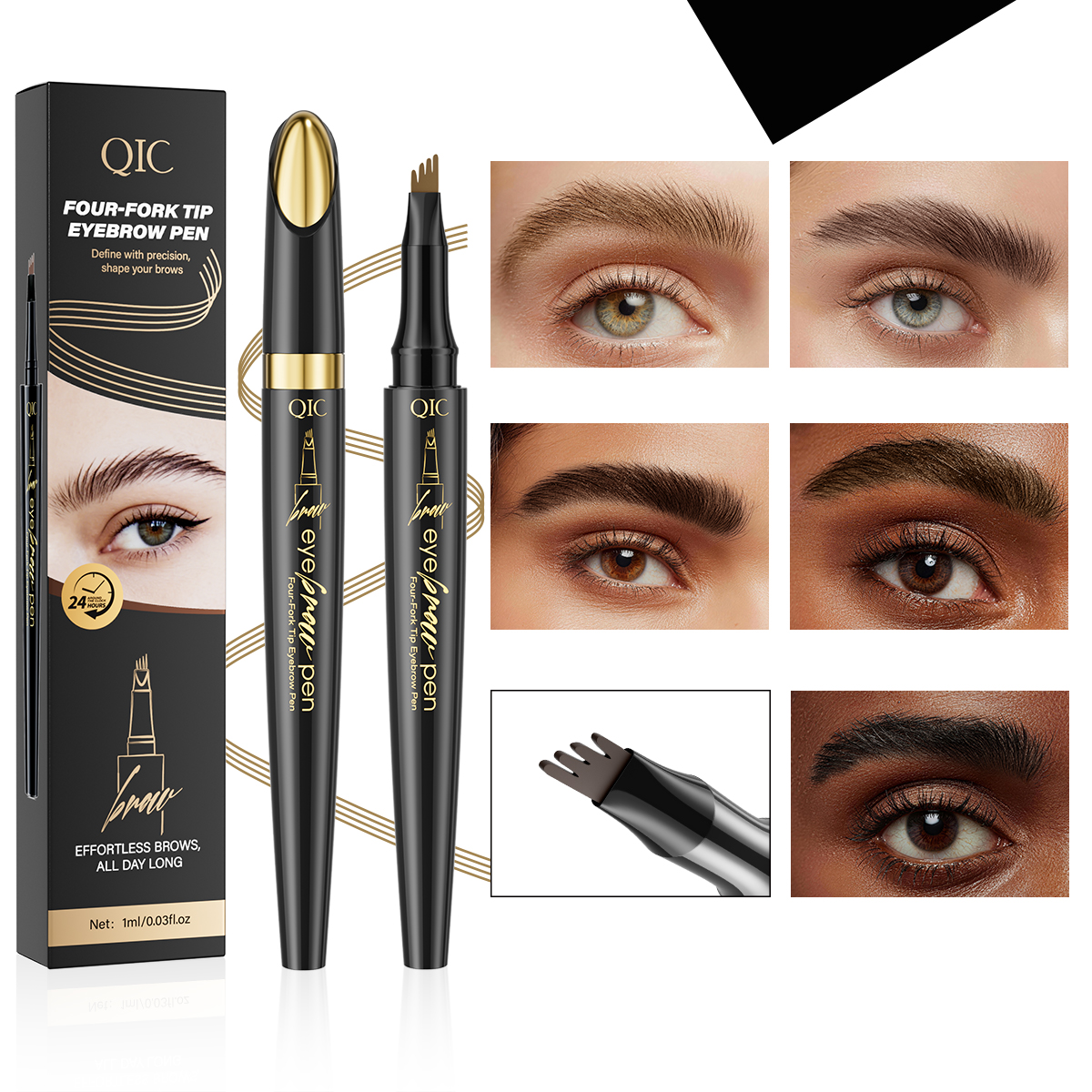 Professional Make up Eyebrow Pencil Waterproof 4 Claw Liquid Eyebrow Pencil Hair Strokes Eyebrow Pencil for Sale