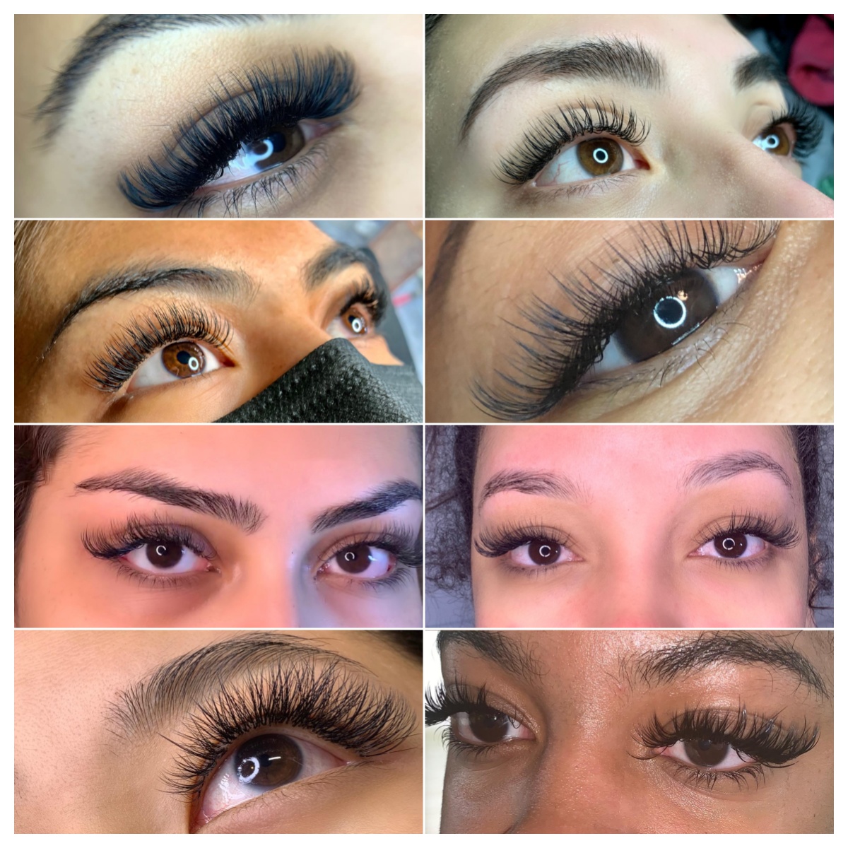 XIUSUZAKI Volume Professional Soft Mink Cashmere Lash Eyelash Extensions Trays Single Matte Black Individual Classic Lashes