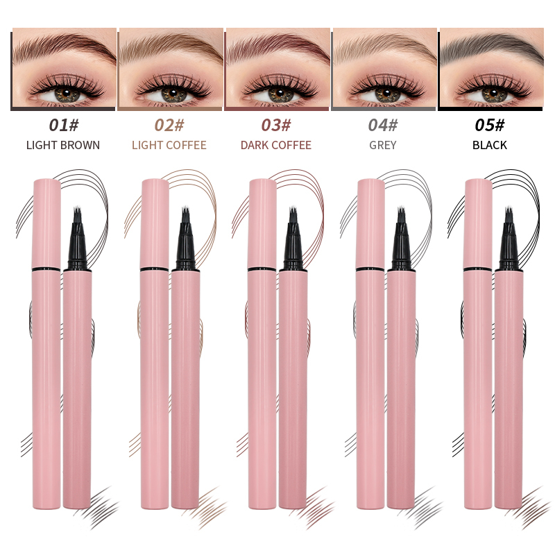 High Pigment Brow Pencil Lower Moq Vegan Eyebrow Pencil Waterproof 5 Colors Eyebrow Pencil
