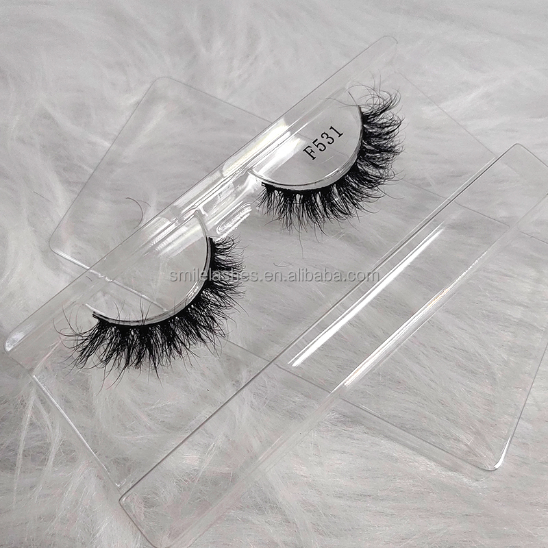 100% Real Mink Lashes 3D Luxurious False Eyelashes Hand-made Natural Long Cross Messy Lightweight False Lashes Wispy for Makeup
