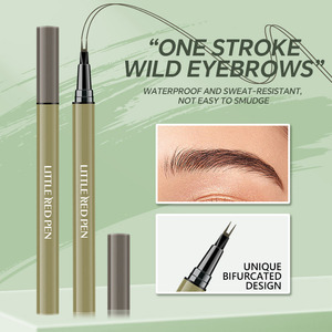 2025 New Smooth 2-Fork Water Eyebrow Pencil Waterproof Long Lasting Natural Soft Eyebrow Pencil Brown Makeup Wholesale
