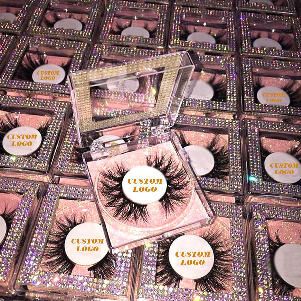 Best Selling 100% Real Mink Lashes3D Wholesale Vendor Eye Lash Set Bulk 25MM Natural Mink Eyelash With Suitcase Package