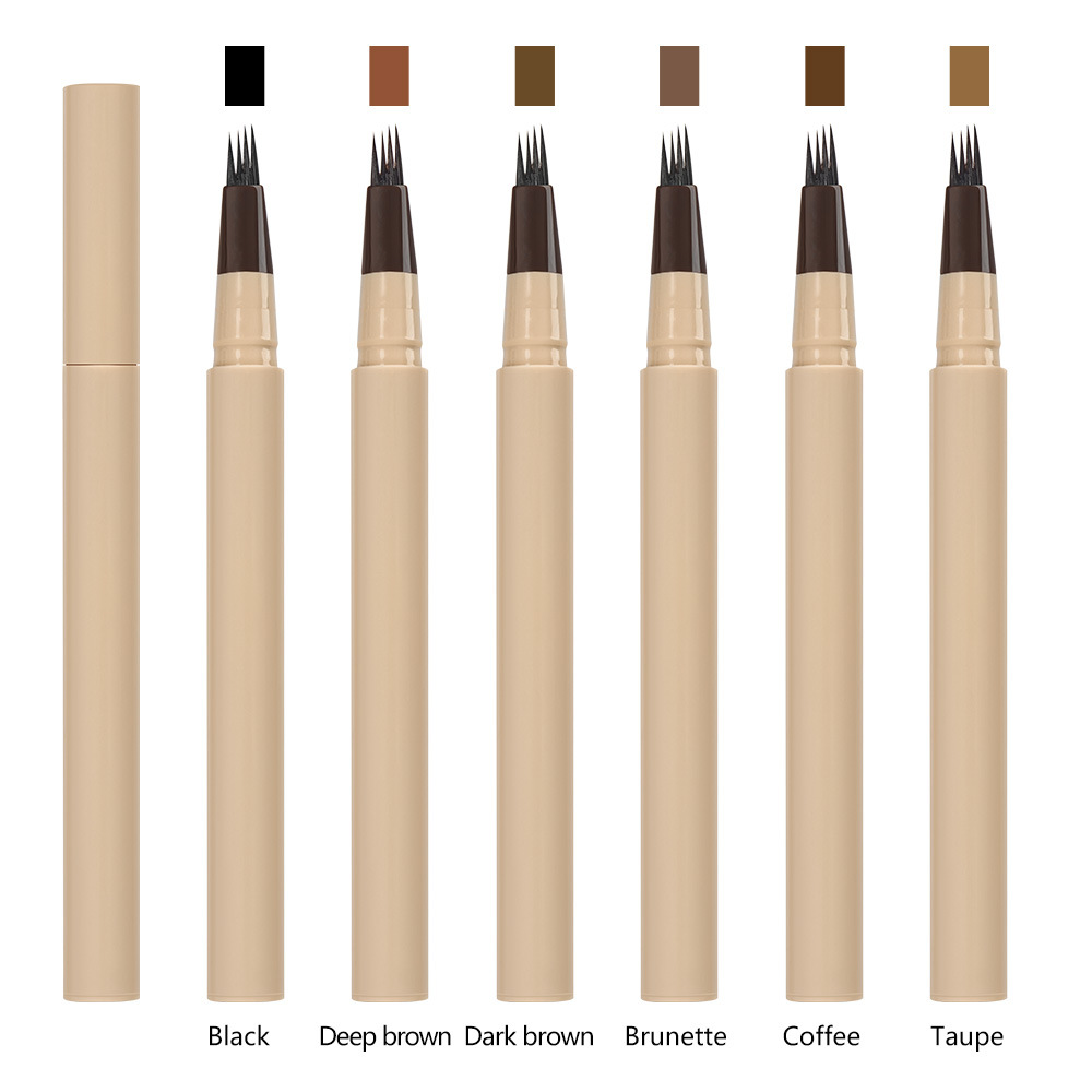 Vegan Double Head Microblading Eyebrow Pencil 4 Fork Tip Tattoo Pencil Cruelty Free Private Label Waterproof Gel Eyebrow Tint