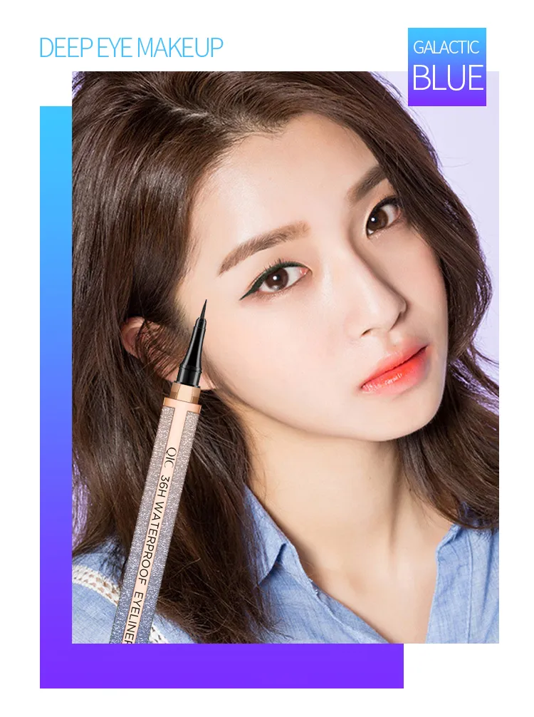 OEM Gold Diamond Color Star Shiny Eyeliner Waterproof Eyeliner for Makeup