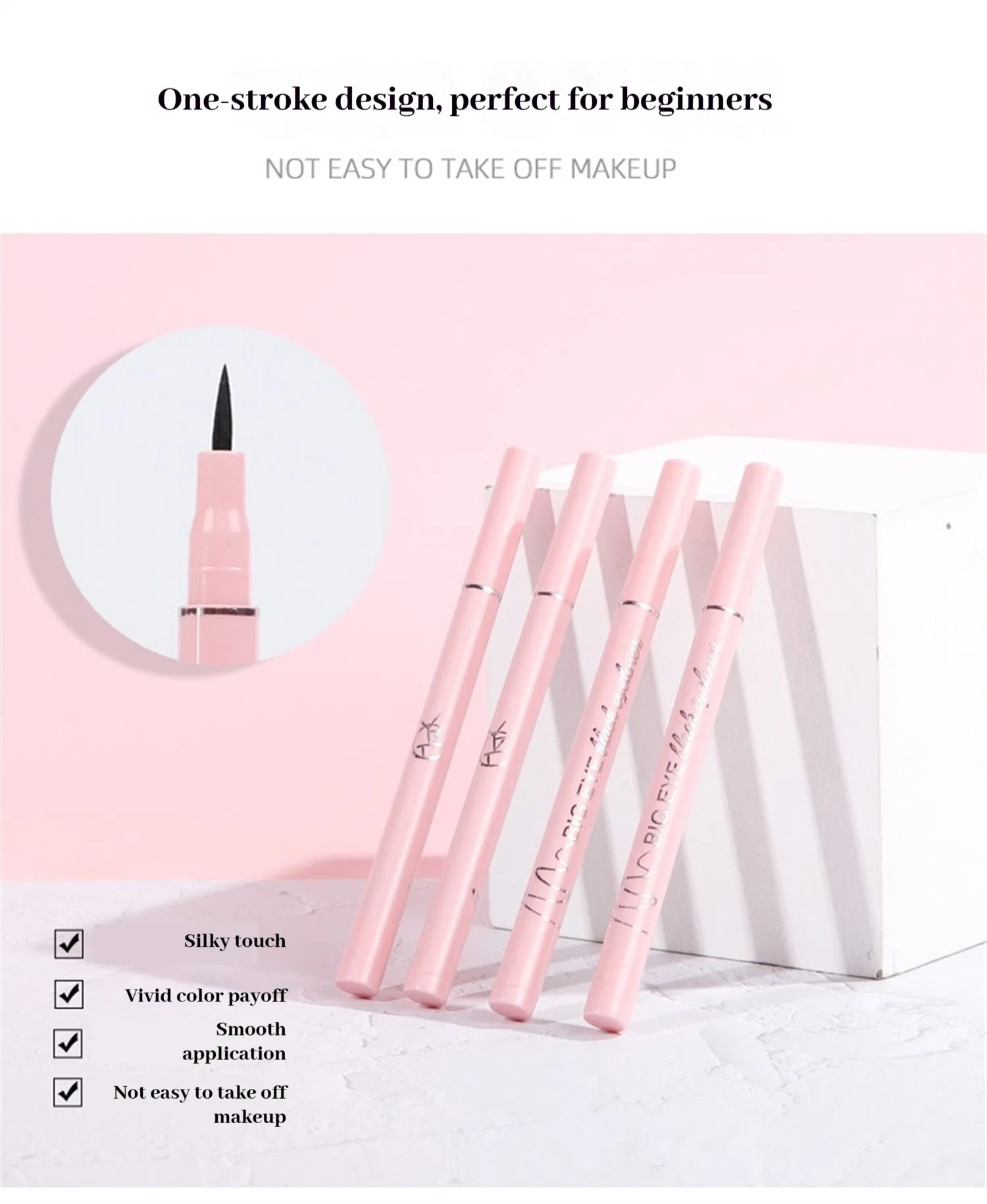High Pigment Quick Drying Film Forming Chinese Makeup Eyeliner Pen Eyeliner