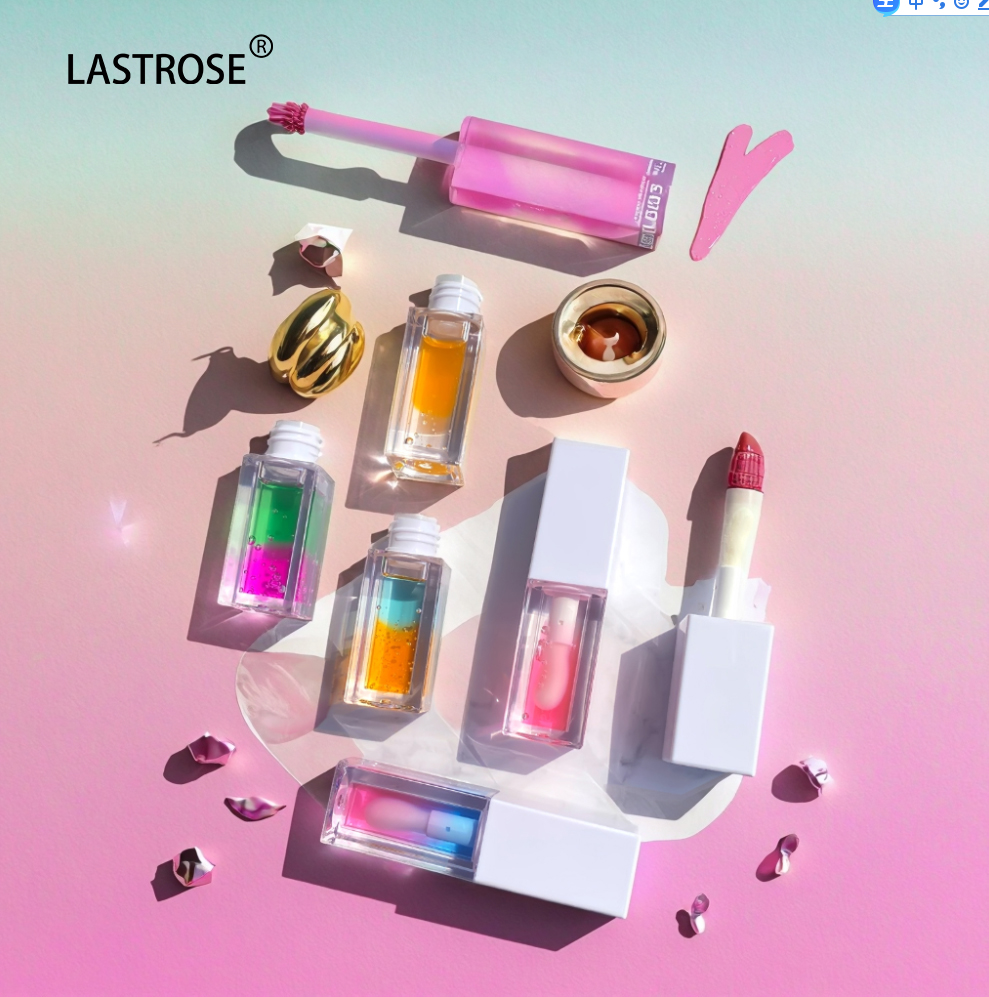 Clear Vegan Pink Plumped Lip Oil High Quality Glossy Lip Gloss Custom Private Label Flavouring Double Color Cute Wholesale Low