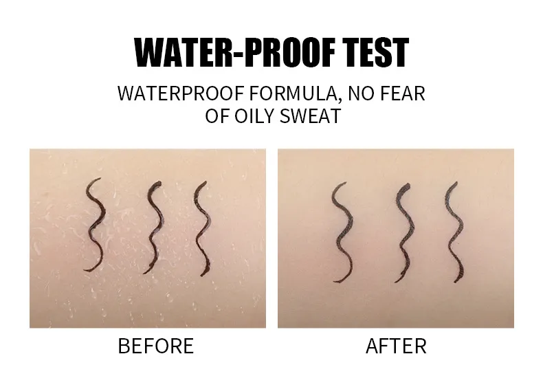 Black Smooth Silver Tube Eyeliner Quick-Drying Waterproof Sweat-Proof Very Fine Pen Eye Use
