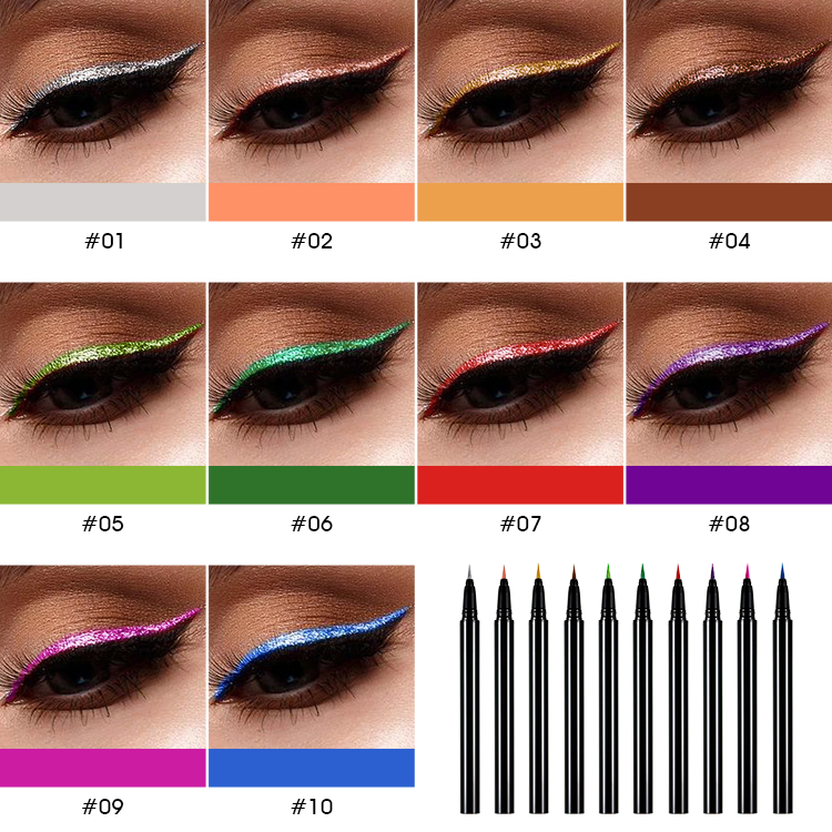 High Pigment Shimmer Eyeliner Private Label Vegan Custom Liquid Eyeliner